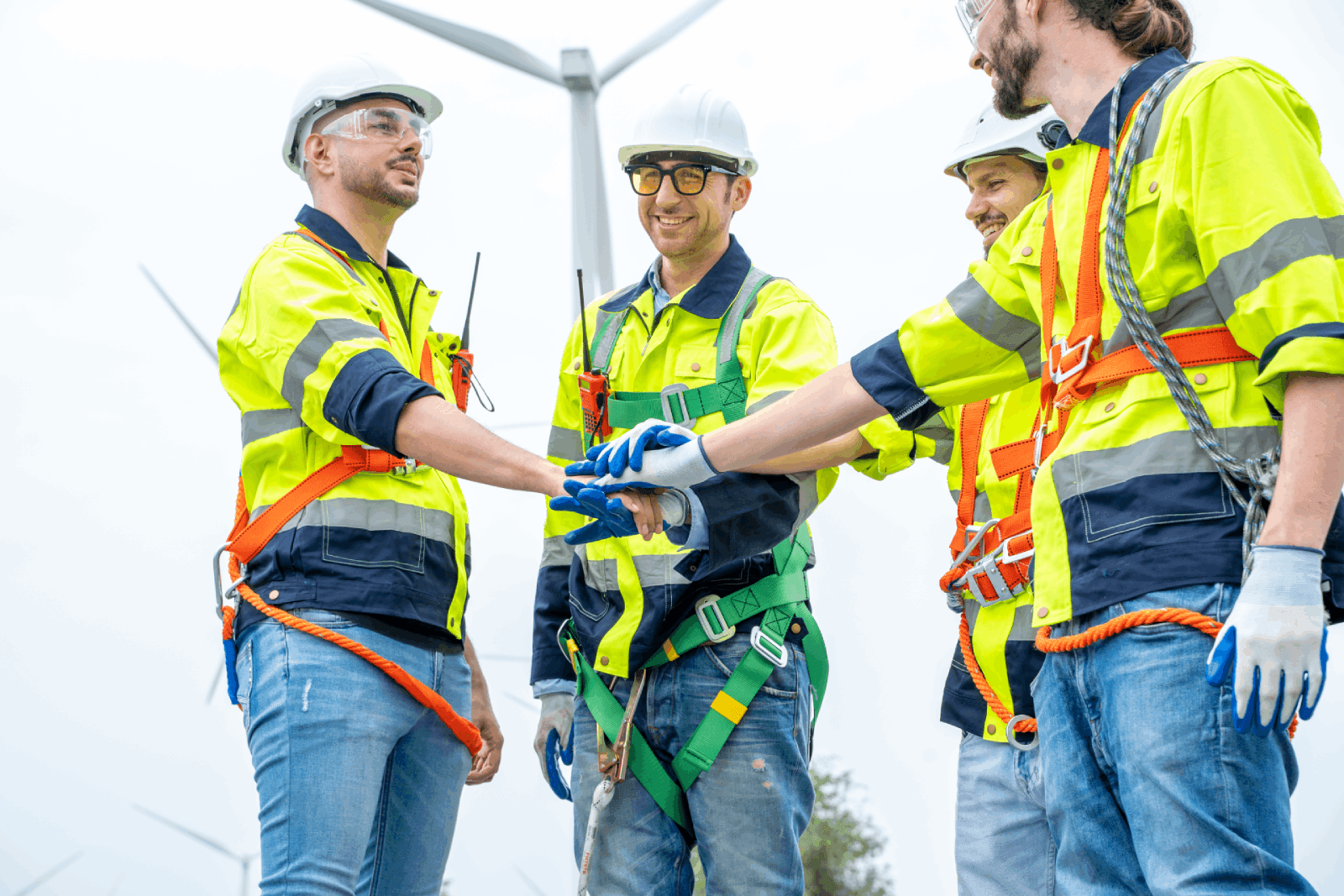 engineers handshake after inspection work in wind 2023 11 27 05 09 54 utc